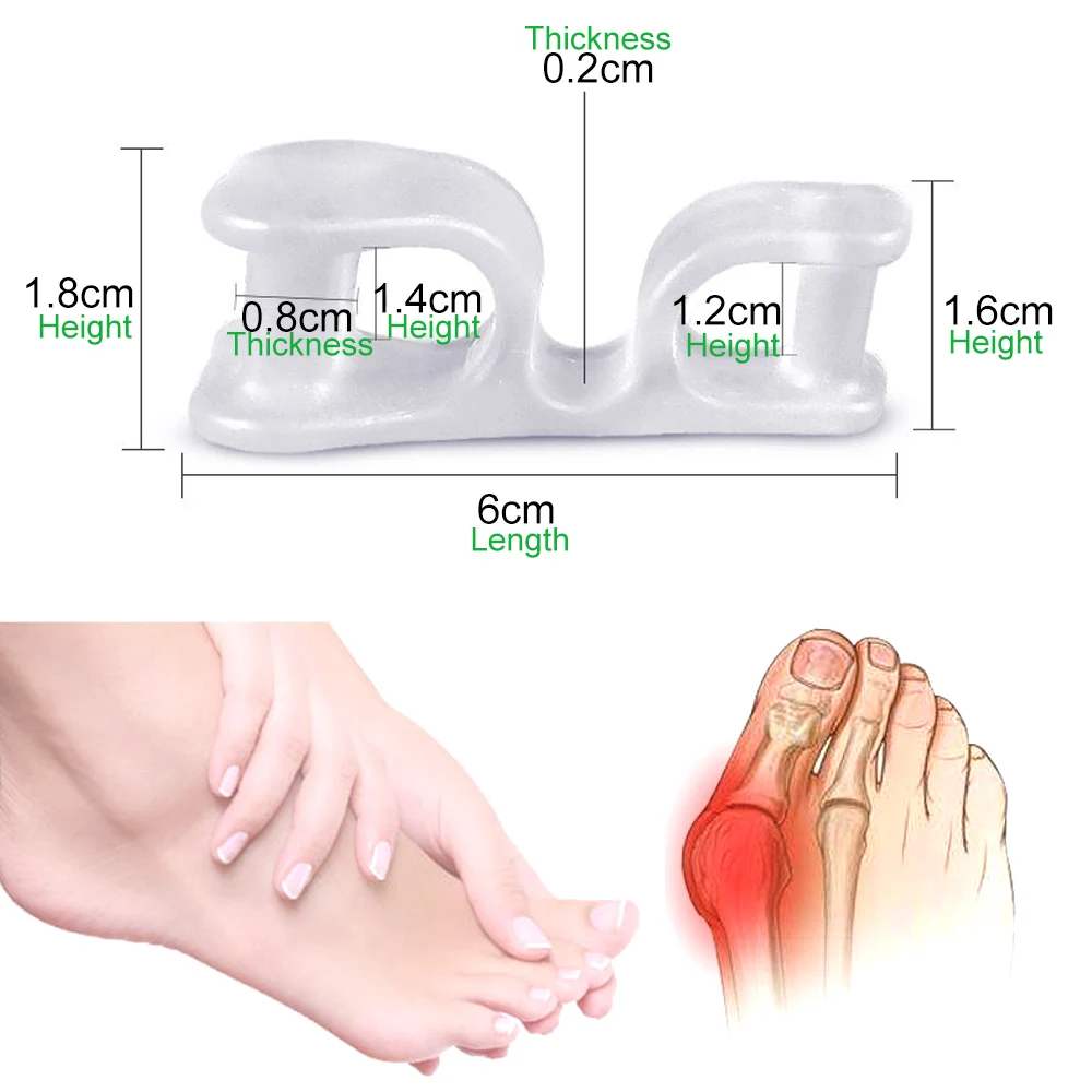 1Pair Toe Separators for Overlapping Toes, Toes Bunion Corrector Hallux Valgus Corrector Splint Toes Straighteners Pain Relief 1Pair Toe Separators for Overlapping Toes, Toes Bunion Corrector Hallux Valgus Corrector Splint Toes Straighteners Pain Relief
