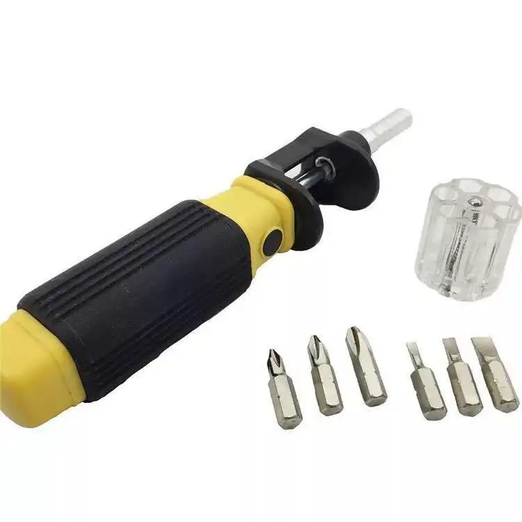 

New Products 6-in-1 Multi-functional Rotating Screw Driver Quickly Switch Extendable Manufacturers Direct Selling