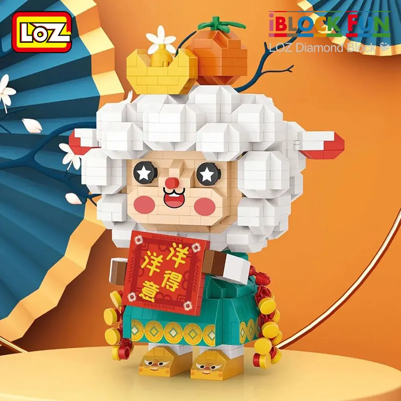 

LOZ triumphantly National Tide Micro-Diamond Small Particle Assembled Toy Building Block Model Sheep Assembled Year of the Sheep