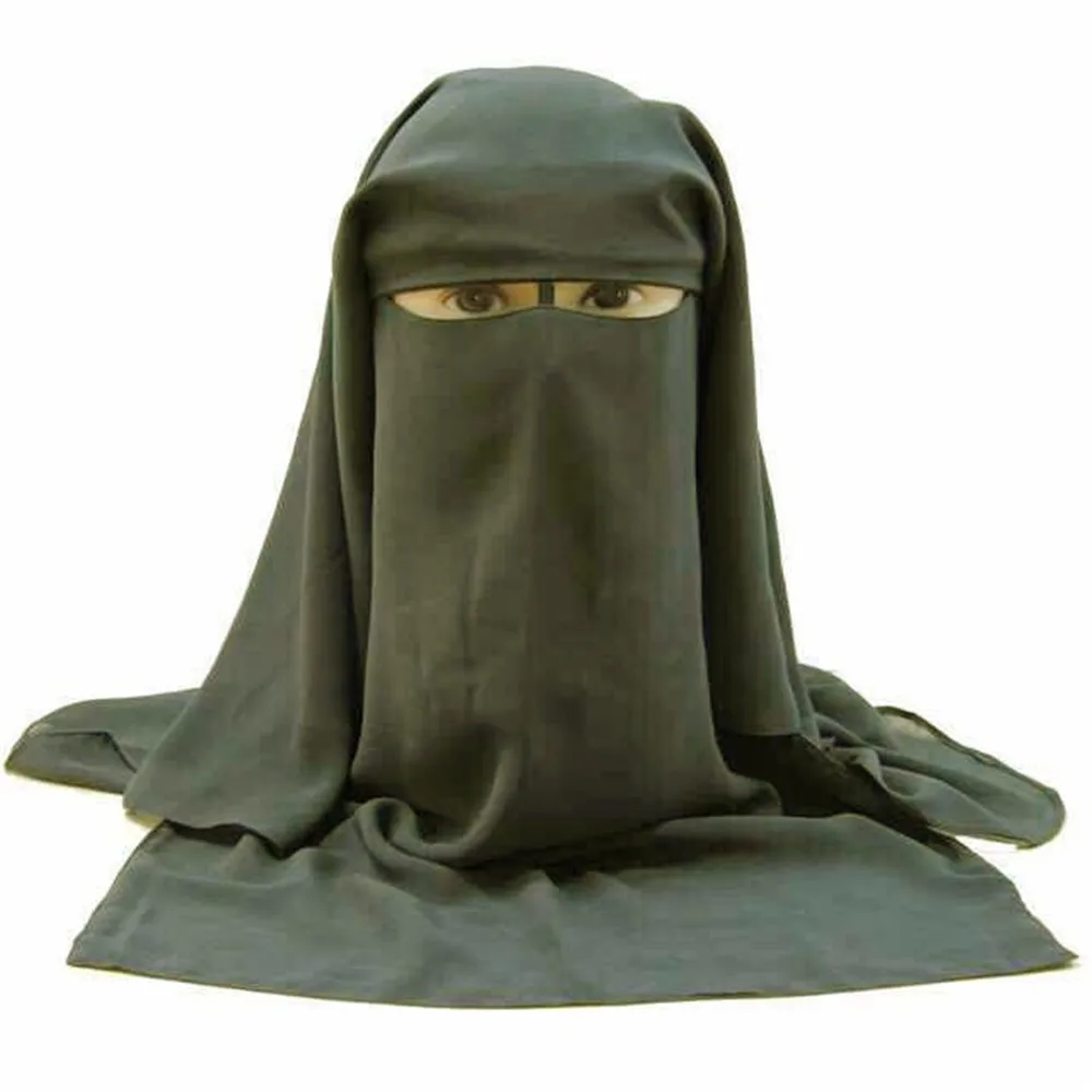 Мусульманский трехслойный шарф &quotАмира&quot Исламский Niqab Burqa чепчик хиджаб Кепка