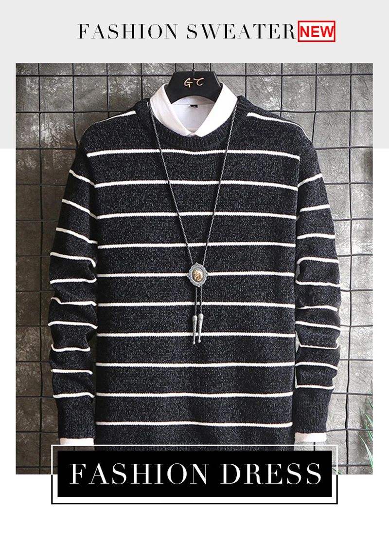 Свитер мужской пуловер Модный лоскутный круглый вырез тонкий длинный рукав черные шерстяные трикотажные свитера Горячая Распродажа