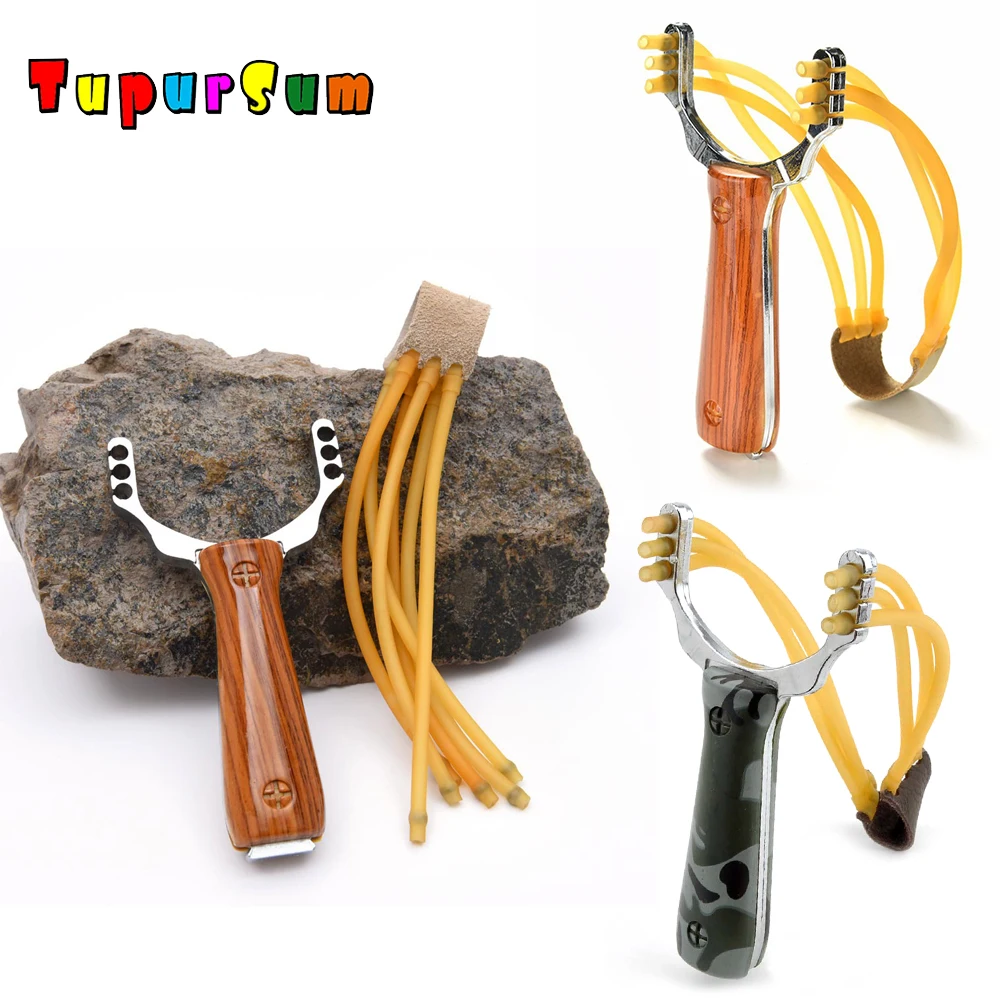 

Powerful Sling Shot Aluminium Alloy Slingshot Camouflage Bow Catapult Outdoor Stainless Steel Balls Hunting Shooting Slingshot