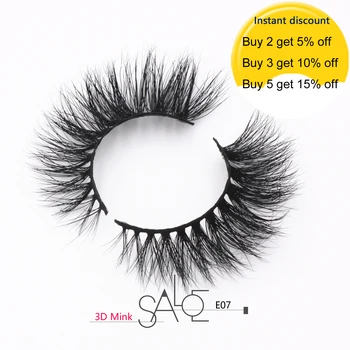 

False Eyelashes Mink Lash Sexy Flared Lash Look Handmade Full Stirp Lashes Long Lasting 3D Mink Lashes Wispy Reusable Lashes E07