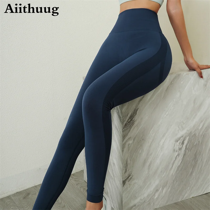 Aiithuug Sports Gym Leggings Longer Legs Butt Lifting Gym Legging