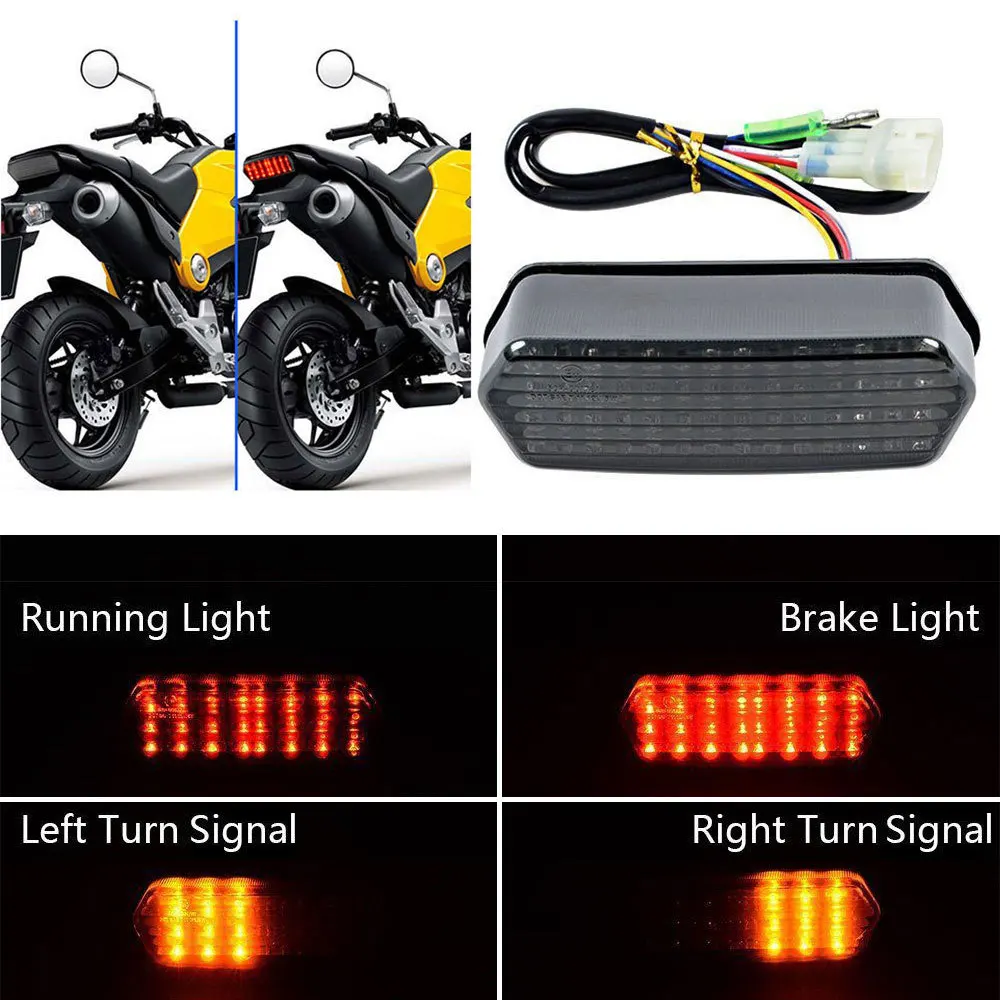 

ABS Motorcycle Warning Signal Light Tail Brake Light for MSX Grom 125 CBR650F CTX700