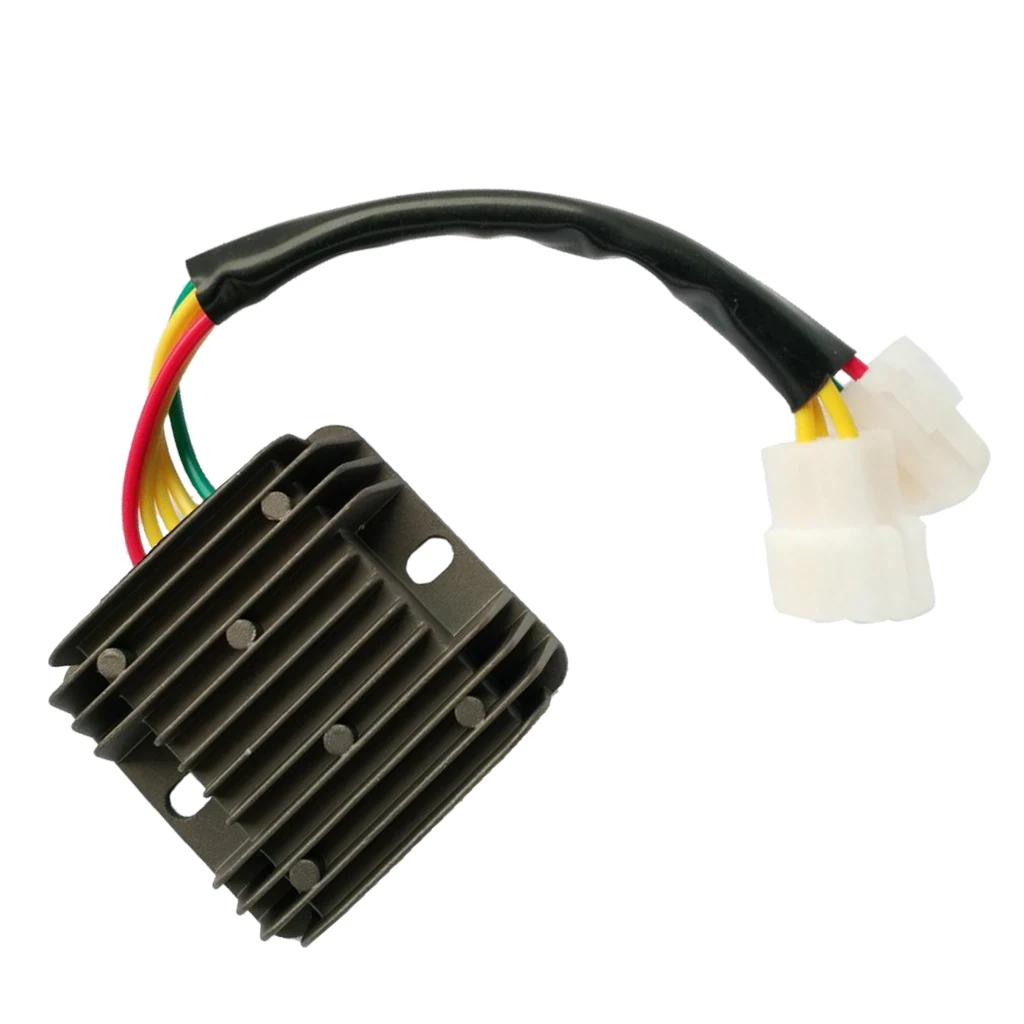2 Plug Voltage Rectifier Regulator Fits for Hyosung GT650 Comet GV650 ST7 GT650S and Other Model, Black