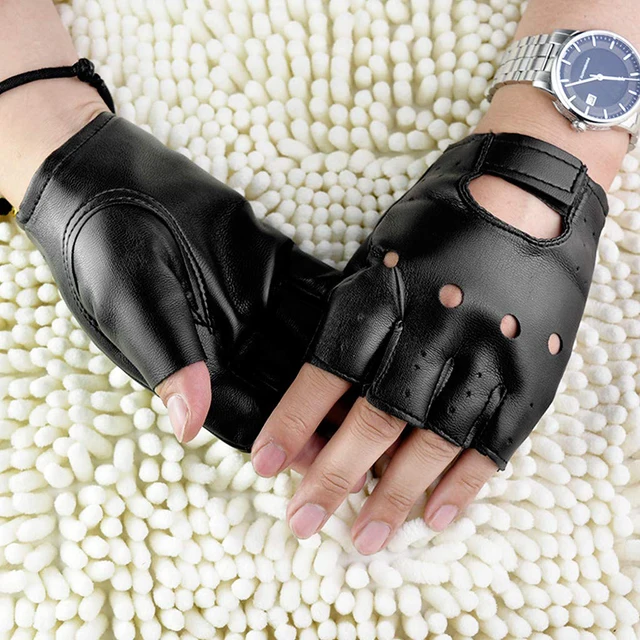 Перчатки в стиле панк из искусственной кожи 1