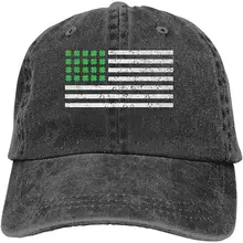 День Святого Патрика, ирландский американский флаг, унисекс, вареная джинсовая бейсболка, Спортивная Кепка, регулируемая задняя застежка, Кепка водителя грузовика