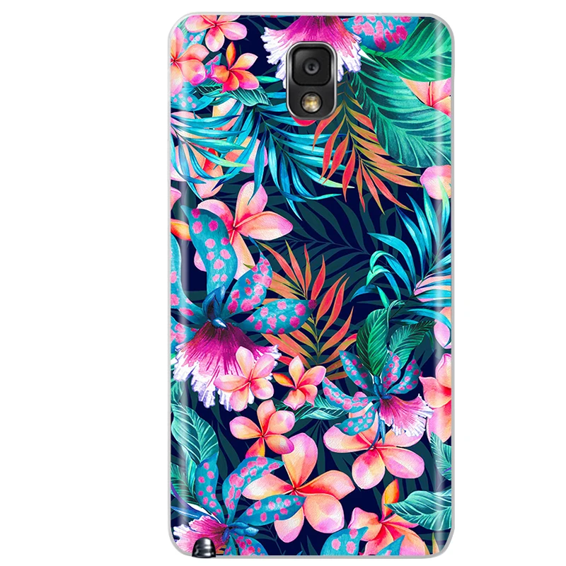 Soft Silicone Case For Samsung Galaxy Note 3 Case Cute Flower Soft TPU Case For Samsung Note 3 Note III Bumper Coque Funda Shell mobile pouch