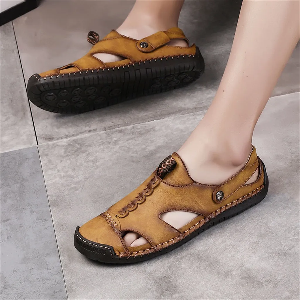 35 High Quality Men's Shoes For Male Slippers Plus Size 39-48 Sandals Casual Breathable Non-slip Sandals Round Toe Sandals