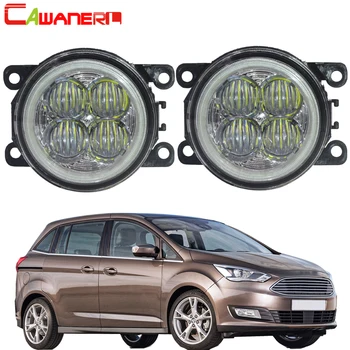 

Cawanerl 2 Pieces Car Styling LED Lamp Fog Light Angel Eye DRL Daytime Running Light 12V For 2010-2015 Ford Grand C-Max MPV