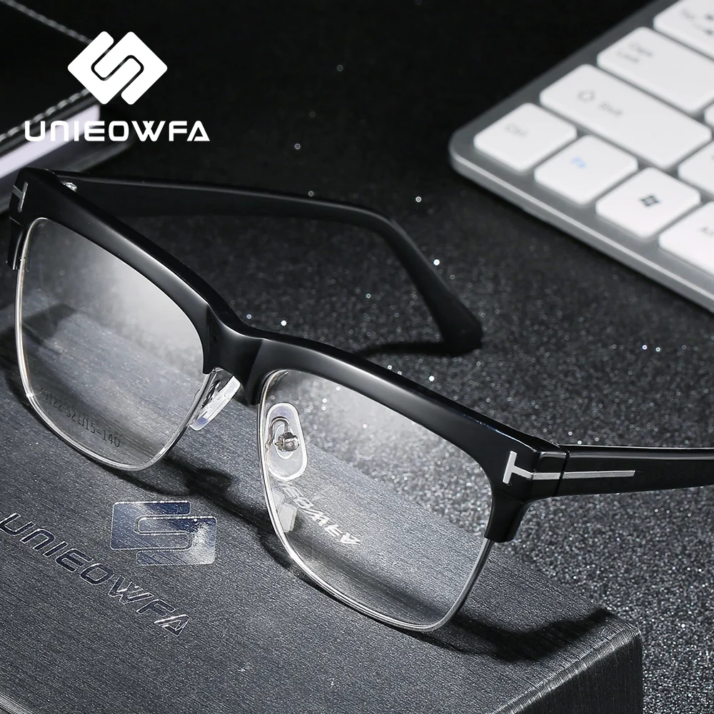 Оправа для очков UNIEOWFA ацетатная большая оправа стандартная квадратная