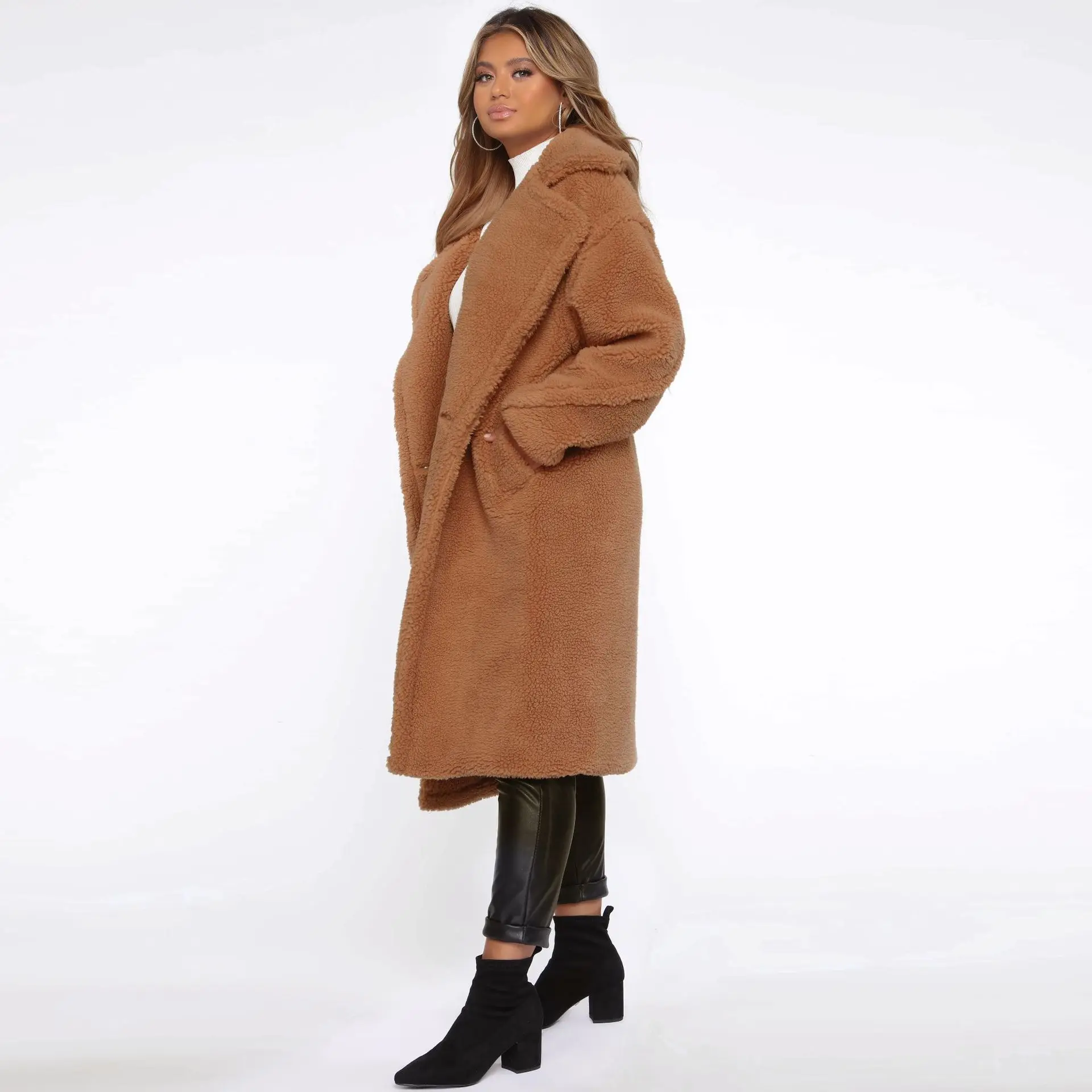 Новая модная модель Sandi сексуальное модное толстое пальто женский костюм; пальто с воротником SMR9434