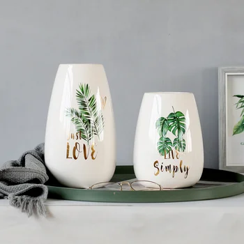 

1pc Monstera Flower Vase Nature Plant Vase Modern Hydroponic Container Water Gold-Plated Planting Pot Home Wedding Decor