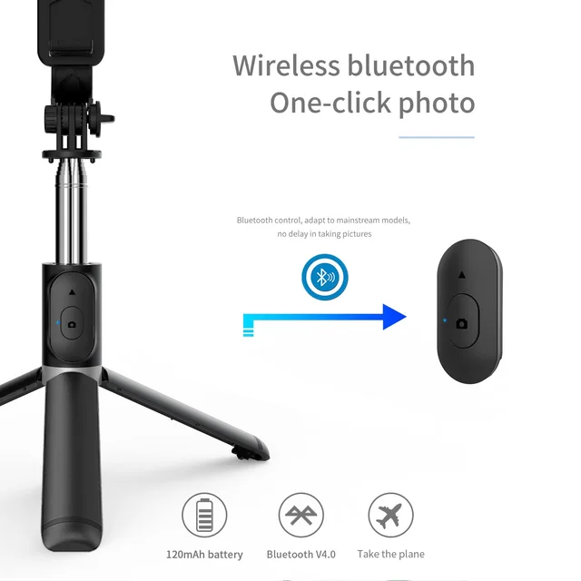 FANGTUOSI 2021 nowy bezprzewodowy selfie stick statyw Bluetooth składany Monopod z oświetleniem Led zdalna migawka dla iphone hurtownia 6