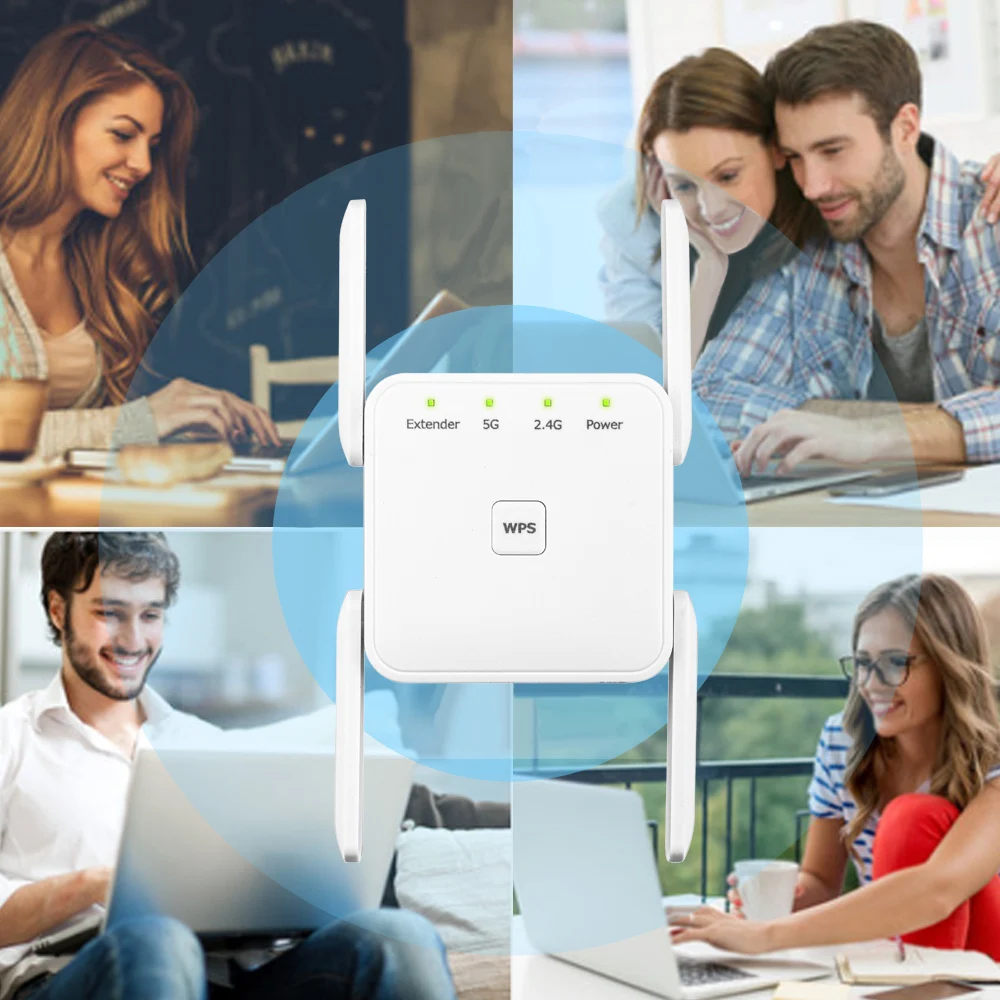 Беспроводной Wi-Fi ретранслятор усилитель 2 4 ГГц/5 ГГц WiFi 300/1200 М сигнала расширитель