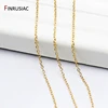 14K Real Gold Plated 1.3mm Thin Chain For DIY Jewelry Making, Wholesale Brass Chains Accessories Findings ► Photo 2/6
