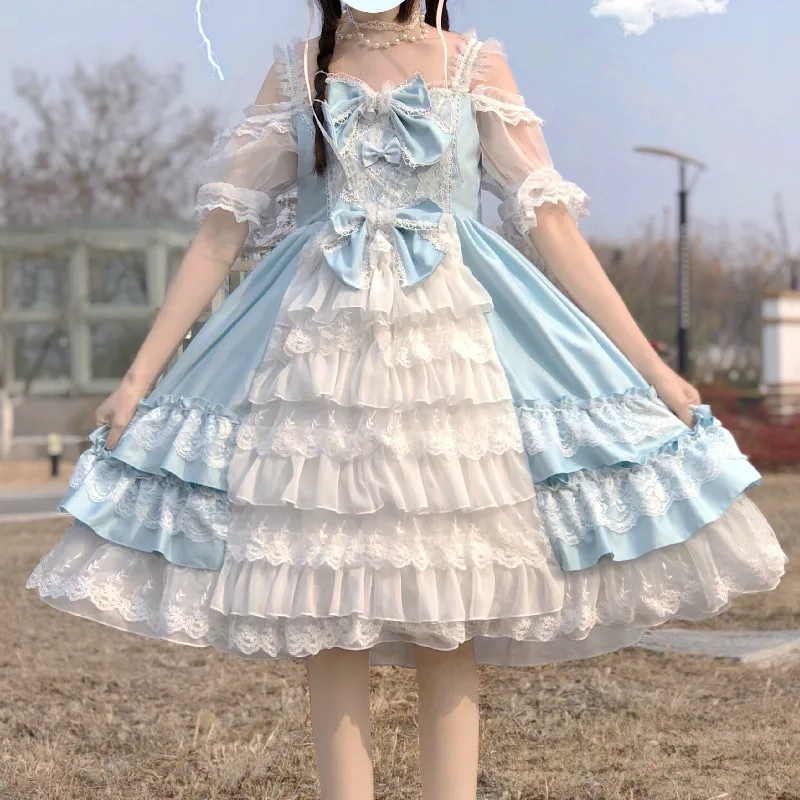 Ограниченная серия дизайнерское японское милое платье лолиты для женщин