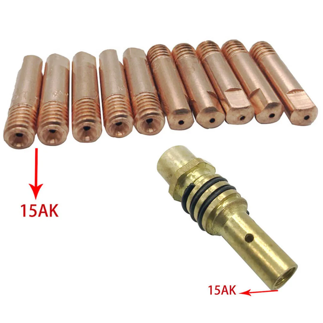 19Pcs Welding Torch Nozzle MB-15AK Argon Arc Welding 0.8mm Nozzle Contact Tip For 15AK MIG/MAG For All Home Improvemen