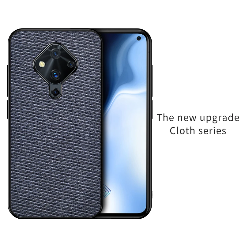 Blue Чехол для VIVO V17, тканевый Жесткий Чехол для VIVO V17 NEO V17 Pro, чехол для телефона Rezzol, бизнес Coques - Цвет: Blue