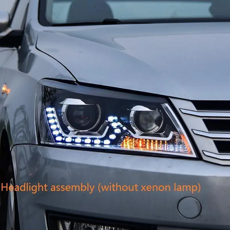 MODEL G Para авто Drl Automovil лампа Cob дневные ходовые Автомобильные светодиодные фары автомобильные фары в сборе 13 14 15 для Volkswagen Santana - Цвет: MODEL G