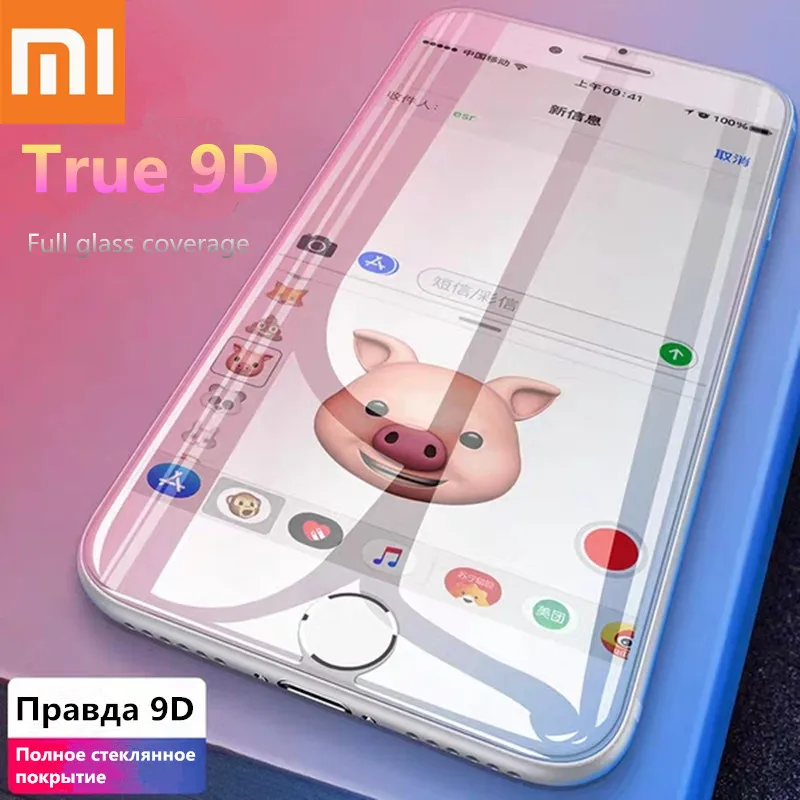 

9D Full Cover Tempered Glass For Xiaomi mi 8 Lite Glass A1 A2 lite 5X 6X screen protector Protective film For Xiaomi mi 9