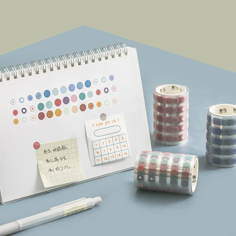 Journamm 60mm*3m Dot Washi Tape for Diary Scrapbooking DIY Deco Junk Journal Creative Stationery School Supplies Masking Tapes 6