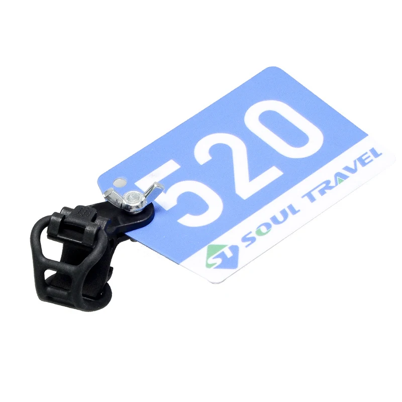 MTB Road Bike Race Number Plate Mount Holder Black Bicycle Number Bracket Number Plate Holder for put it on the saddle
