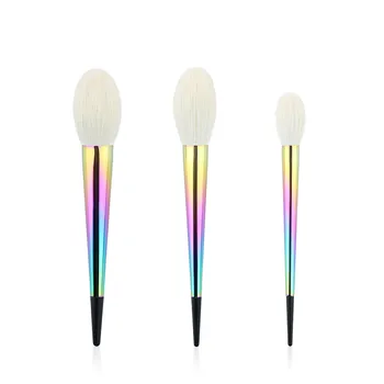 

3PCS Wooden Handle High End Make Up Foundation Eyebrow Eyeliner Blush Cosmetic Concealer Brushes Sets Tools