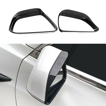 

ABS Rain Eyebrow Cover Trim For car Rearview Mirror Carbon Fiber Black Sale Hot