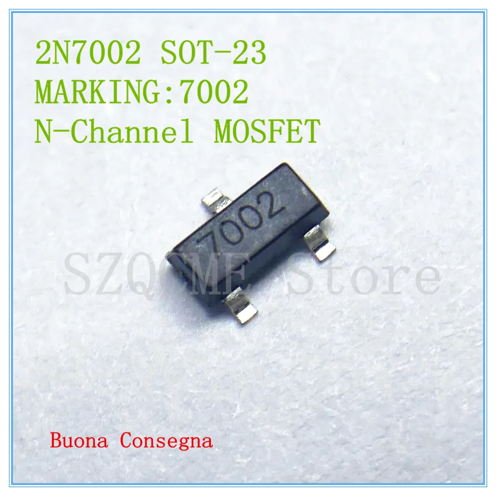 20PCS 2N7002 marking 7002 72K 702 N MOS NChannel MOSFET SOT23 SMD