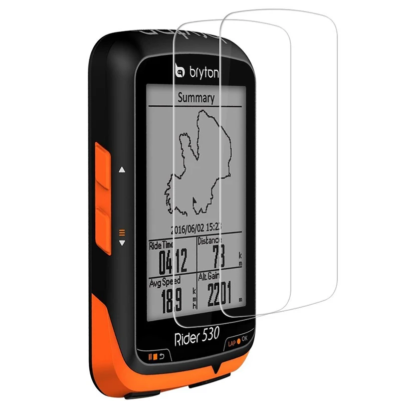 2 упаковки, полная защита экрана для Bryton Rider 530, закаленное стекло 9H 2.5D HD, против царапин, Взрывозащищенная защитная стеклянная пленка