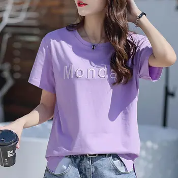 

T-shirt female 2020 spring and summer new Korean version loose loose thin half-sleeved casual ins tide wild short-sleeved female