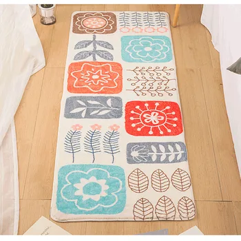 

Colorful Bedside Rug Rainbow Printed Soft Nonslip Long Bedroom Floor Carpet Hallway Porch Area Rug Slow Rebound Entrance Doormat