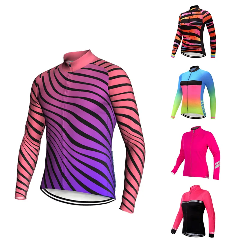 

Pro Cycling Jersey 2021 Womens Breathable MTB Bike Clothes Long Sleeve Bicycle Tops Clothing Ropa Maillot Ciclismo Jacket