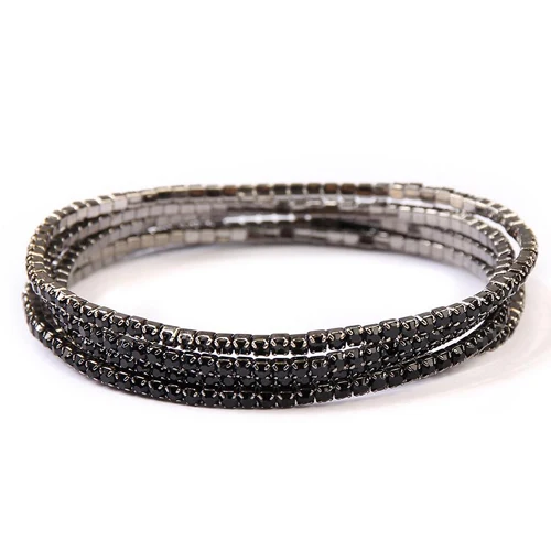 Bracelet set Роскошный разноцветный браслет с камнями и кристаллами, великолепный эластичный со стразами, модные аксессуары, вечерние, свадебные - Окраска металла: Bracelet set
