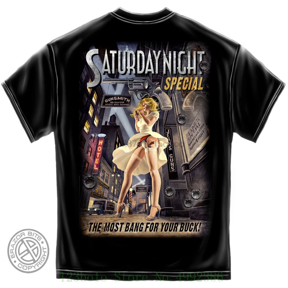 

New Saturday Night Special Guns And Girl T Shirt Nra Fashion Tshirt Youth Clothing
