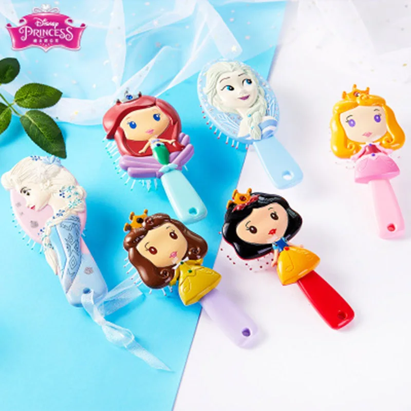 Disney щетка для волос Принцесса замороженная Детская щетка для волос детская расческа мультфильм 3D Принцесса серии Эльза щетка для волос