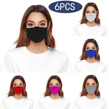 

Mascarilla Mask Masque Adults Adult Women Sports Safety Reusable Washable Dust Mouth Cover Face Mask 6pcs Maseczka Ochronna