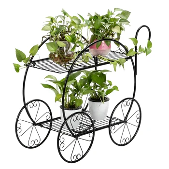 

Steel Plant Shelf Flowerpot Rack Nordic Metal Floor Shelf Multi-layer Metal Shelves Plants Stand Holder Outdoor Garden Decors