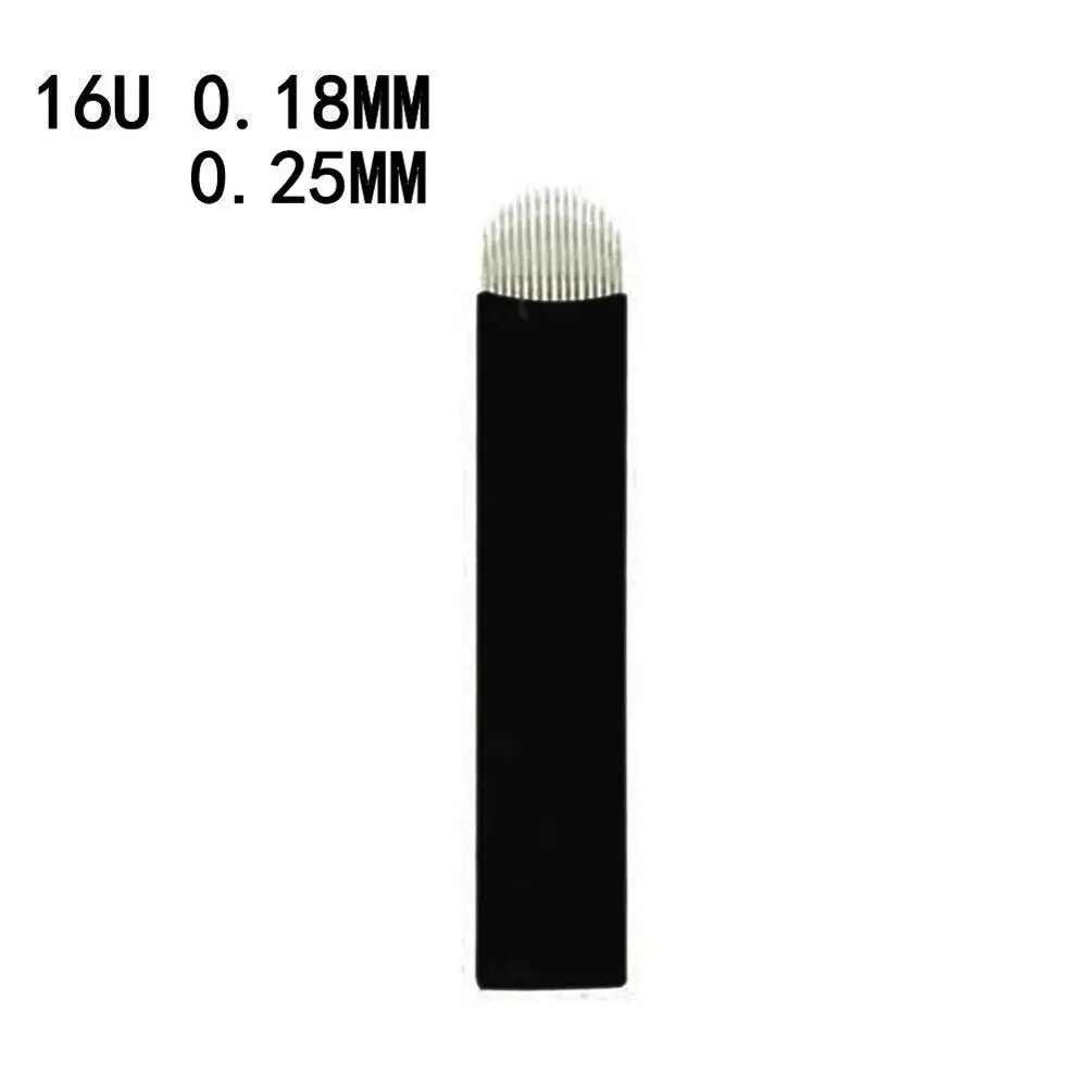 50pcs Tattoo supplies dermografo tattoo needles 0.15/0.18mm 18U shape tebori tattoo blades for manual microblading pen