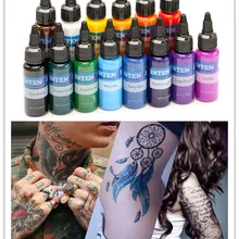 Набор чернил для татуажа, 14 цветов, 30 мл/бутылка, Перманентный косметический пигмент чернил для татуировки, боди-арт, краски, инструменты для татуировки, красота