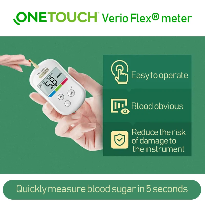 OneTouch Verio Flex Глюкометр и глюкометр тест-полоски Иглы Монитор сахара Тестер диабета