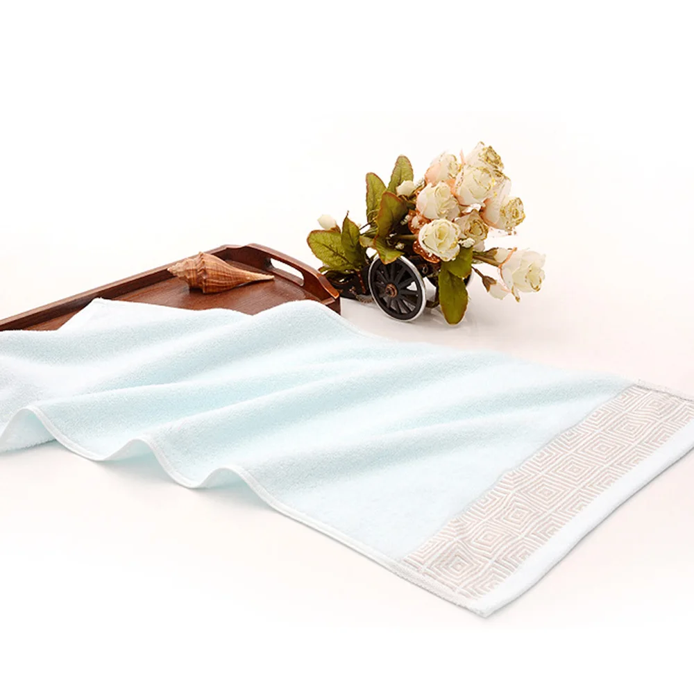 Домашний текстиль для ванной комнаты, водопоглощающее Хлопковое полотенце, мочалка, банное полотенце, оборудование для уборки, тряпки, волосы, сухие, отельные, супер впитывающие - Цвет: Sky Blue