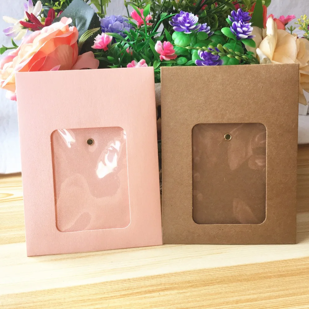 

40Pcs/Lot 14x10.5cm Multi Color Kraft Paper Envelope Bag Line Buckle Design For Party Letter Card Sealing Bag Available Strings