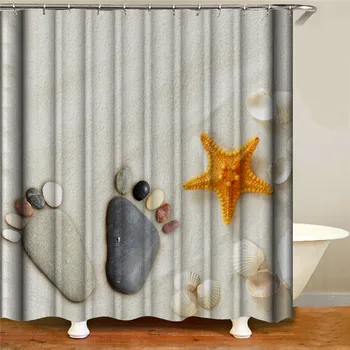 

Shower curtain waterproof mildew polyester fabric bathroom shower curtain for home decoration