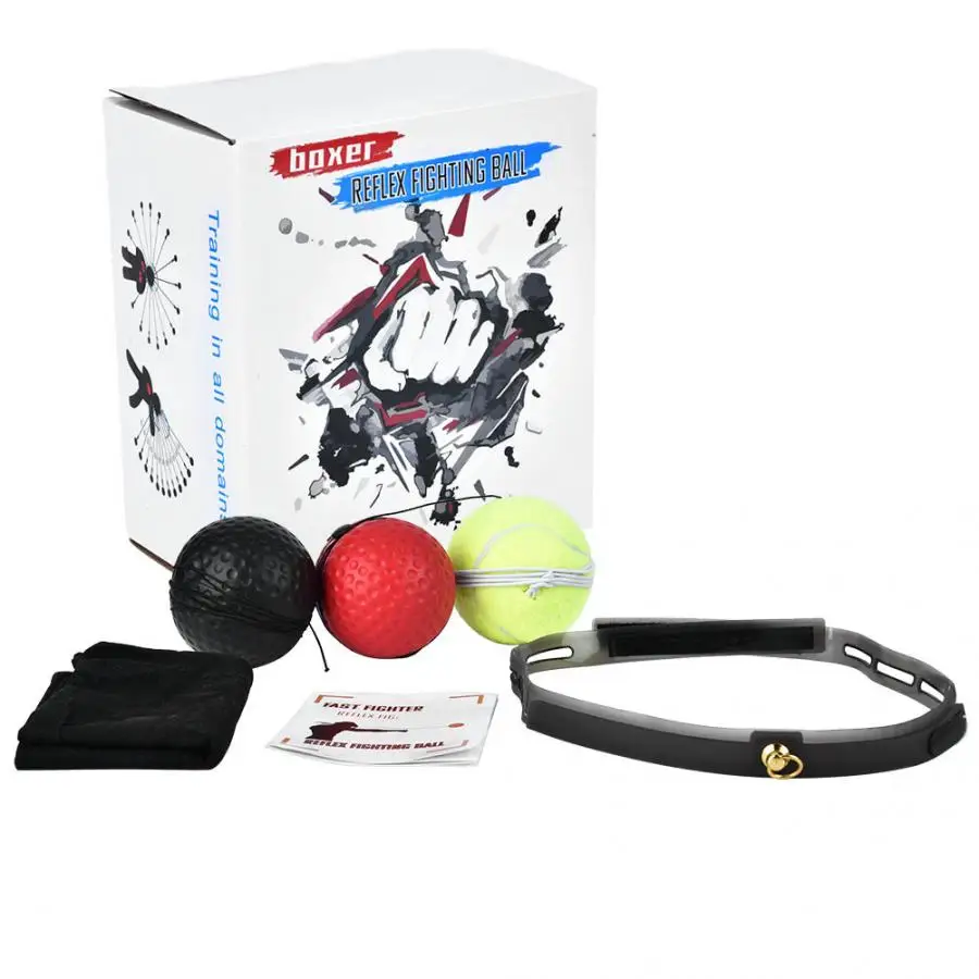 

Boxing Reflex Ball Speed Punch Ball Sanda Muay Thai Raising Reaction Hand Eye Training Headband Gym Exercise Equipment Bags