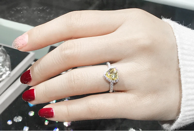 DODO SilverPinkYellow Wedding band engagement heart shape rings For Women accessories Bridal Luxury Jewelry bagues DD509 (14)