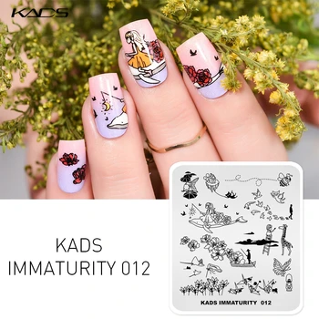 

Immaturity Flower Design Nail Stamping Plates Stainless Steel Image Template stamp stamping Rectangle nail Printing Plate Tools