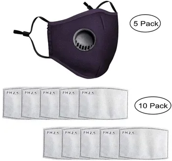 

Facemask Safety Pollution Cotton Mouth Face Cover Pm2.5 dust Reusable Mouth Face Covers Carbon Filter Mouth Muffle Respirato
